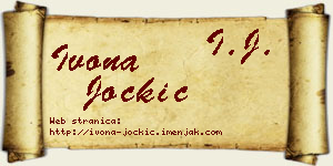 Ivona Jockić vizit kartica